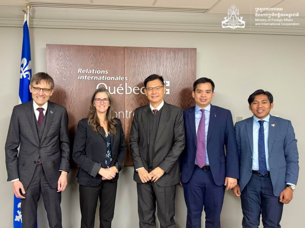 Son Excellence Monsieur SUN Sovanna effectue une mission officielle de travail à Montréal, au Québec, au Canada
